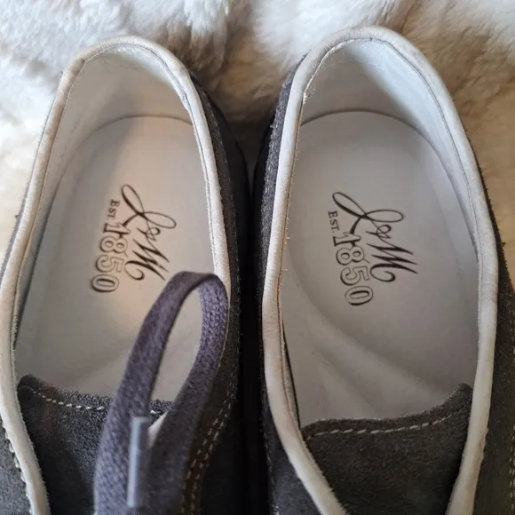 Johnston Murphy Mcguffey Oxfords Sneakers Casual Gray Suede Lace Up Men's Sz 8.5