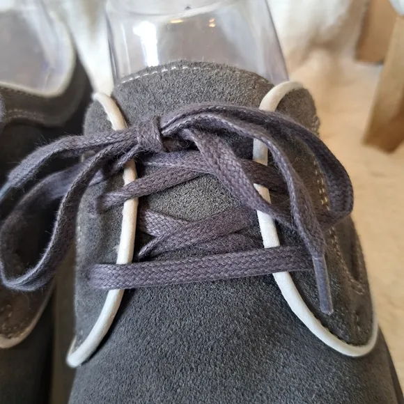 Johnston Murphy Mcguffey Oxfords Sneakers Casual Gray Suede Lace Up Men's Sz 8.5