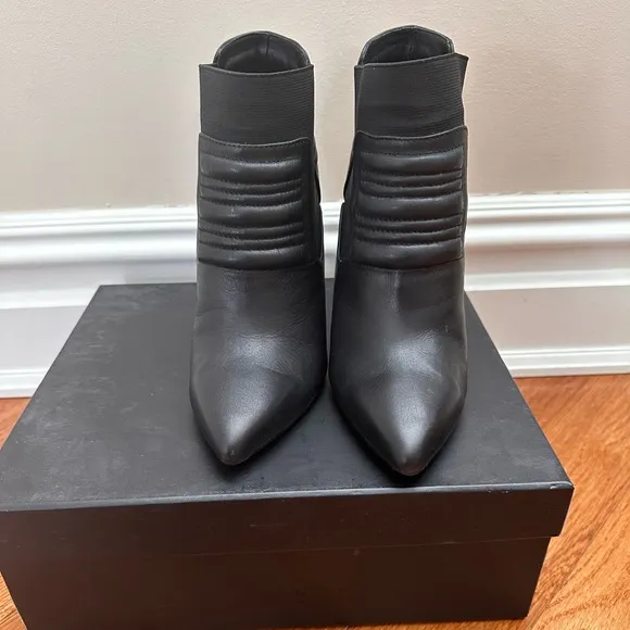 JOIE Elegant Black Ankle Stiletto Boots