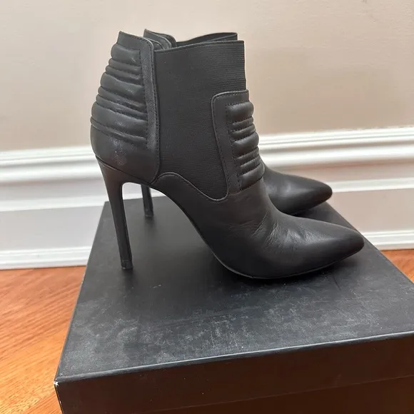 JOIE Elegant Black Ankle Stiletto Boots