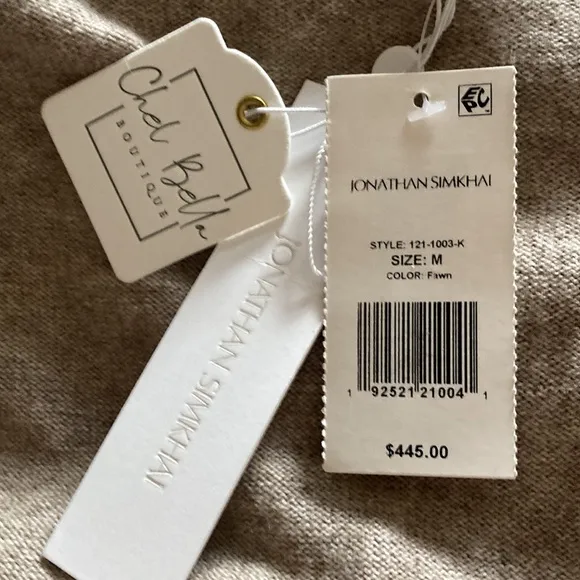 Jonathan Simkhai Skyla Dress NWT Knit Wrap Dress Wool Cashmere in Fawn