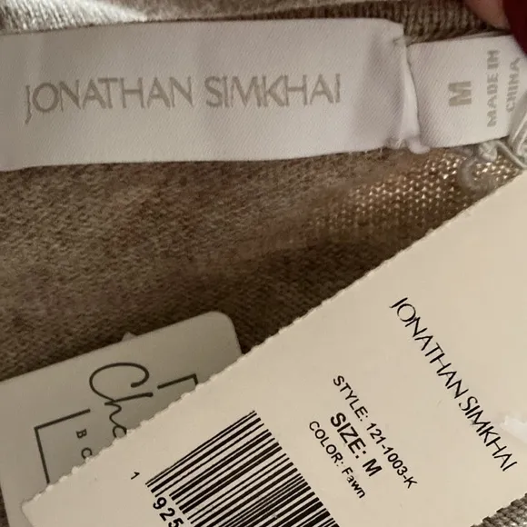 Jonathan Simkhai Skyla Dress NWT Knit Wrap Dress Wool Cashmere in Fawn