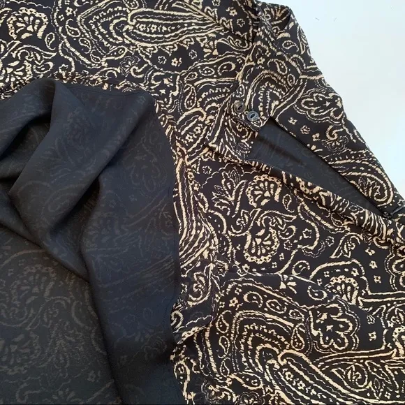 JONES NEW YORK Collection paisley print column midi skirt neutral minimalist
