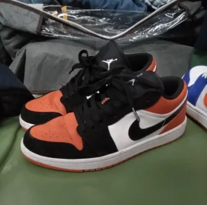 Jordan 1 Low S.B.B Men's Black and Orange Sneakers