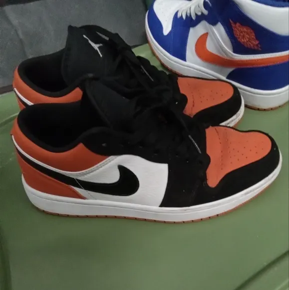 Jordan 1 Low S.B.B Men's Black and Orange Sneakers
