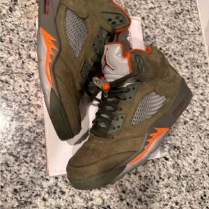 Jordan 5 Retro Olive Orange Men's Shoes