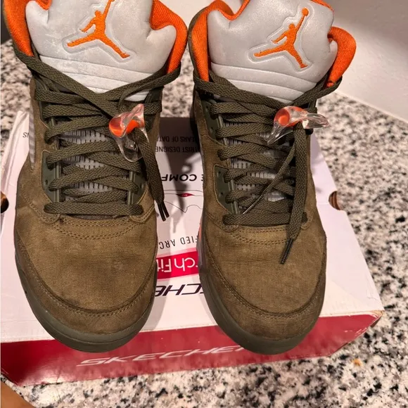 Jordan 5 Retro Olive Orange Men's Shoes