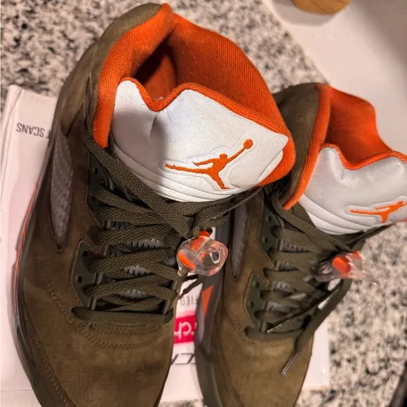 Jordan 5 Retro Olive Orange Men's Shoes