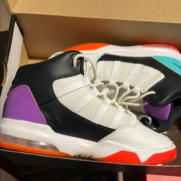Jordan Athletic Shoes - White, Black, Purple, Orange, Teal