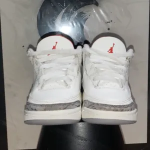 JORDAN Kids White and Gray Jordan Shoes