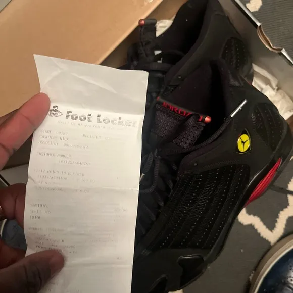 Jordan last shot xiv  Men's Black and Red Sneakers