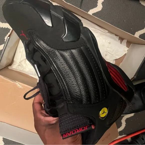Jordan last shot xiv  Men's Black and Red Sneakers