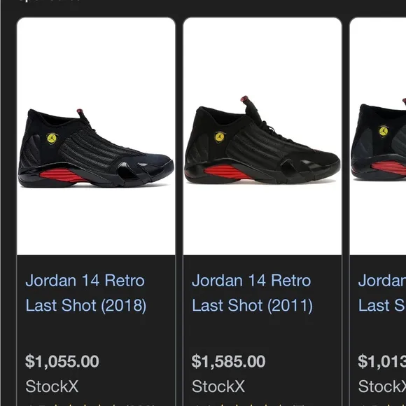 Jordan last shot xiv  Men's Black and Red Sneakers