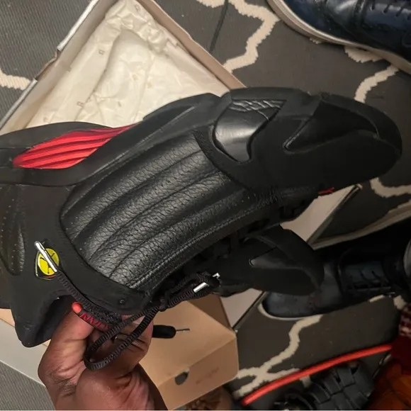 Jordan last shot xiv  Men's Black and Red Sneakers