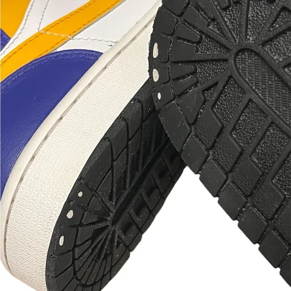 Jordan Purple and Yellow High-Top Sneakers