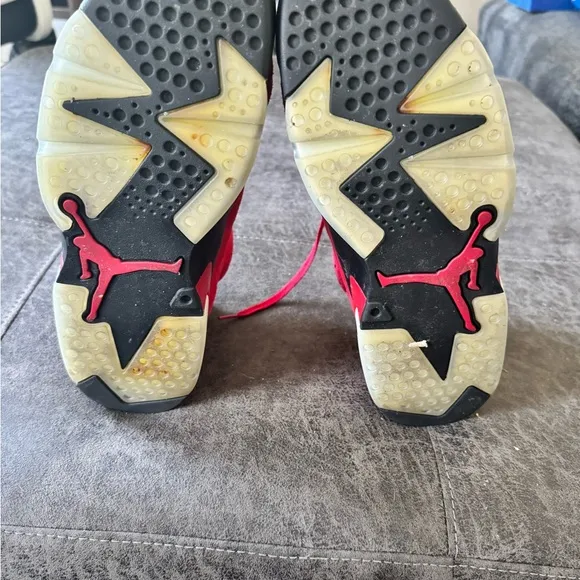 Jordan Red and Black Athletic Shoes