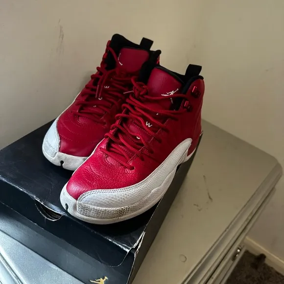 Jordan Red and Black Quilted Sneakers