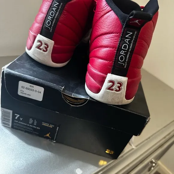 Jordan Red and Black Quilted Sneakers