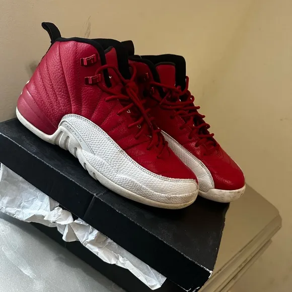 Jordan Red and Black Quilted Sneakers