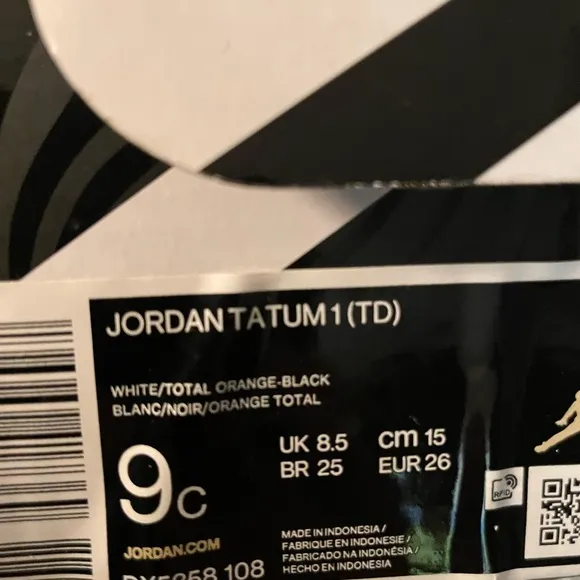 Jordan Tatum 1 Toddler size 9