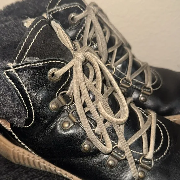 Josef Seibel Maren Leather Lace Up Ankle Boots Size 8.5/39