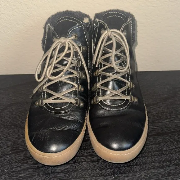 Josef Seibel Maren Leather Lace Up Ankle Boots Size 8.5/39