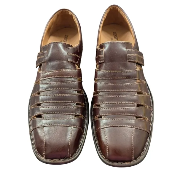 JOSEF SEIBEL | NWOT MEN'S LEATHER SHOES SANDALS | MARONE | EU 47= 13-13.5