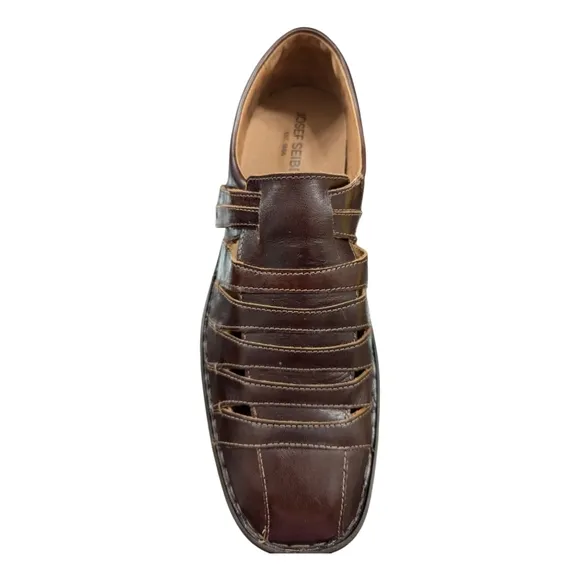 JOSEF SEIBEL | NWOT MEN'S LEATHER SHOES SANDALS | MARONE | EU 47= 13-13.5