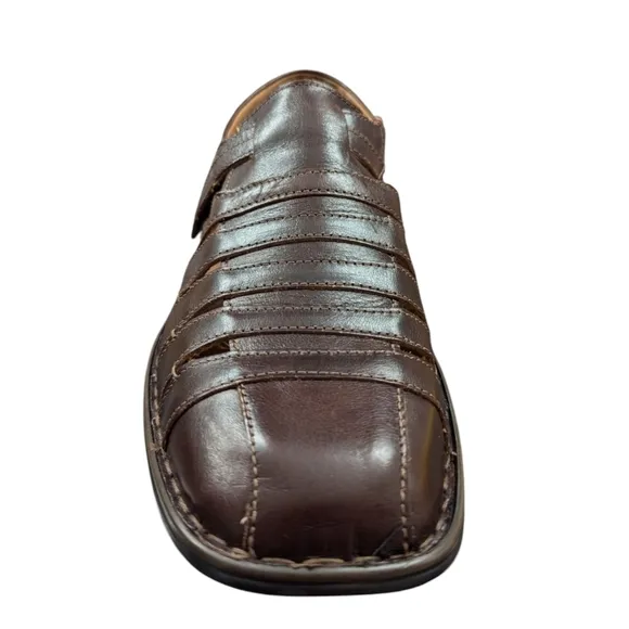 JOSEF SEIBEL | NWOT MEN'S LEATHER SHOES SANDALS | MARONE | EU 47= 13-13.5