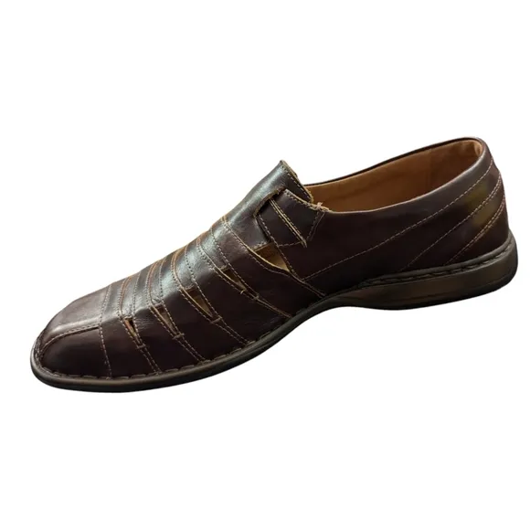 JOSEF SEIBEL | NWOT MEN'S LEATHER SHOES SANDALS | MARONE | EU 47= 13-13.5