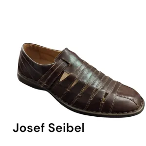 JOSEF SEIBEL | NWOT MEN'S LEATHER SHOES SANDALS | MARONE | EU 47= 13-13.5