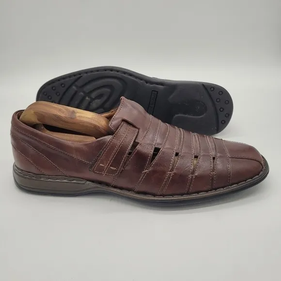 Josef Seibel Steven Fisherman Sandal Men Shoes Size 11.5 EU 45 Brown
