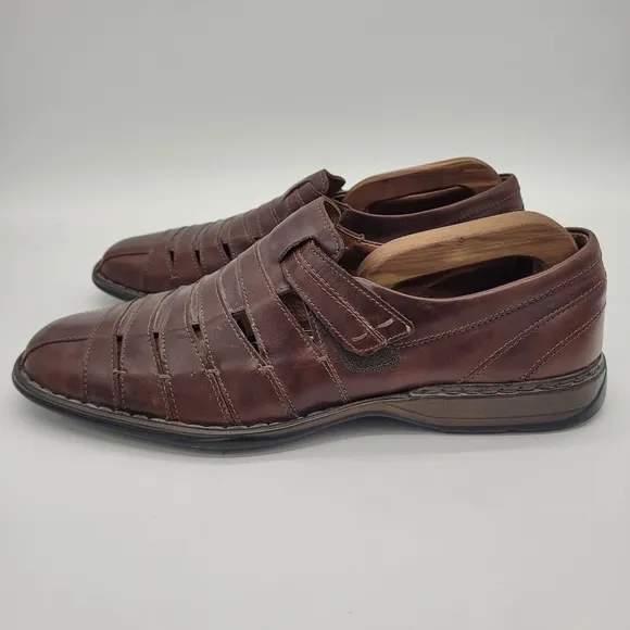 Josef Seibel Steven Fisherman Sandal Men Shoes Size 11.5 EU 45 Brown