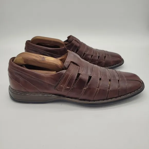Josef Seibel Steven Fisherman Sandal Men Shoes Size 11.5 EU 45 Brown