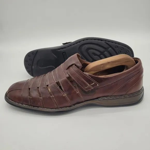 Josef Seibel Steven Fisherman Sandal Men Shoes Size 11.5 EU 45 Brown