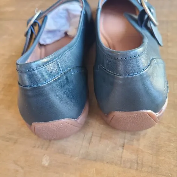 Josef SEIBEL Womens 37 6-6.5 FENJA 18 Leather Ocean Blue/Green MARY JANE shoes