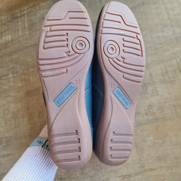 Josef SEIBEL Womens 37 6-6.5 FENJA 18 Leather Ocean Blue/Green MARY JANE shoes