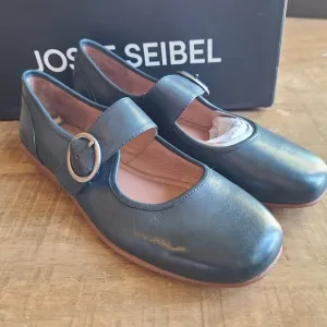 Josef SEIBEL Womens 37 6-6.5 FENJA 18 Leather Ocean Blue/Green MARY JANE shoes