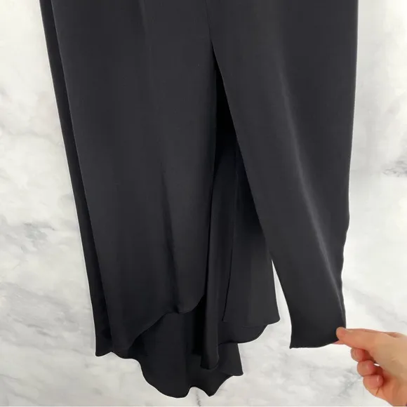 Juan Carlos Obando High Waisted Asymmetric Midi Maxi Skirt Designer Black 26