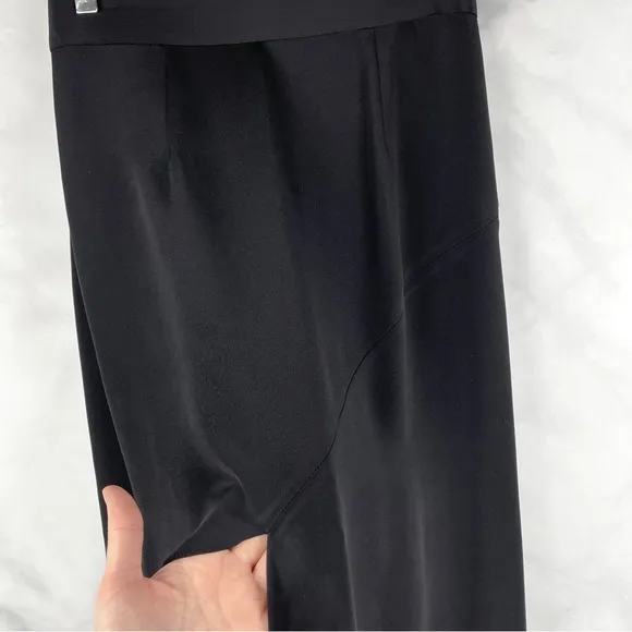 Juan Carlos Obando High Waisted Asymmetric Midi Maxi Skirt Designer Black 26