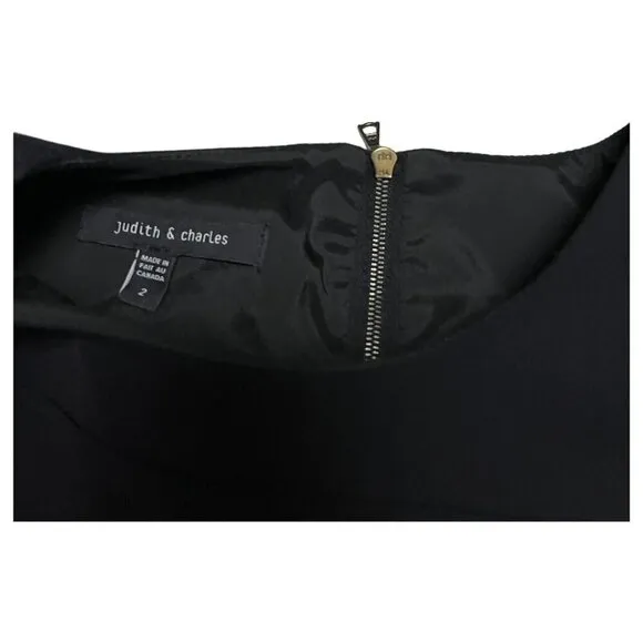 Judith   Charles Luxury Designer Cute Stretch Black Dress - Womens 2