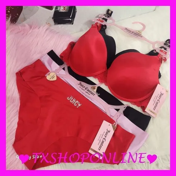 ❣️❣️{Juicy Couture} 2 pack Push up bra &amp; 3 pack panties 👙👙