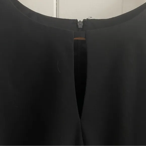 JUST IN Alex Marie Black Sleeveless Sheath Midi Dress Cutout Minimalist Classic