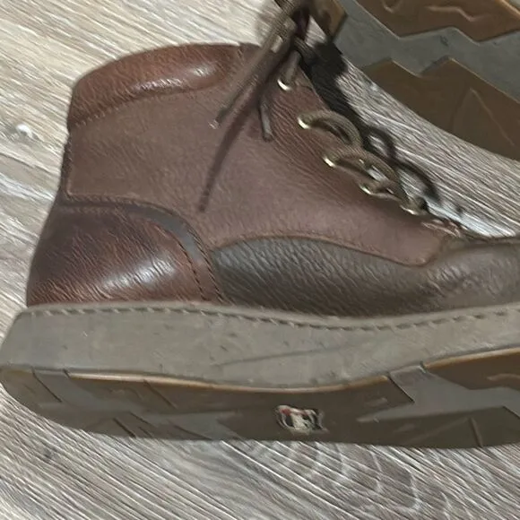 Justin Hitcher brown leather lace up boots ankle casual shoe chukka 11.5