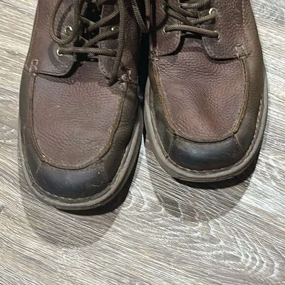 Justin Hitcher brown leather lace up boots ankle casual shoe chukka 11.5