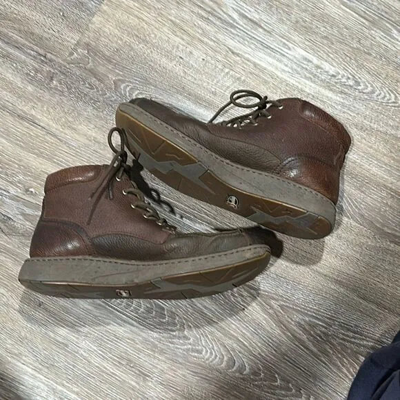 Justin Hitcher brown leather lace up boots ankle casual shoe chukka 11.5