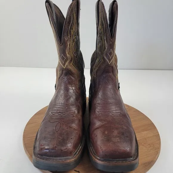 Justin Joist WP Comp Toe Work Western Boots Brown Men's Shoe Size 10D Work Wear