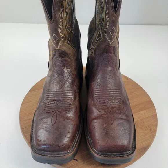 Justin Joist WP Comp Toe Work Western Boots Brown Men's Shoe Size 10D Work Wear