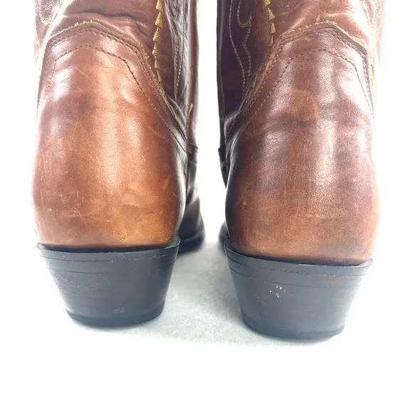 Justin Women Size 9.5 Brown Leather Western Boot 4936  Imperfect printed inside