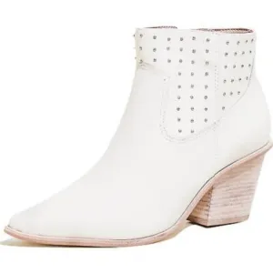KAANAS Womens Tuscany Leather Pointed Toe Ankle Boots - 11 Medium (B,M) / Ivory
